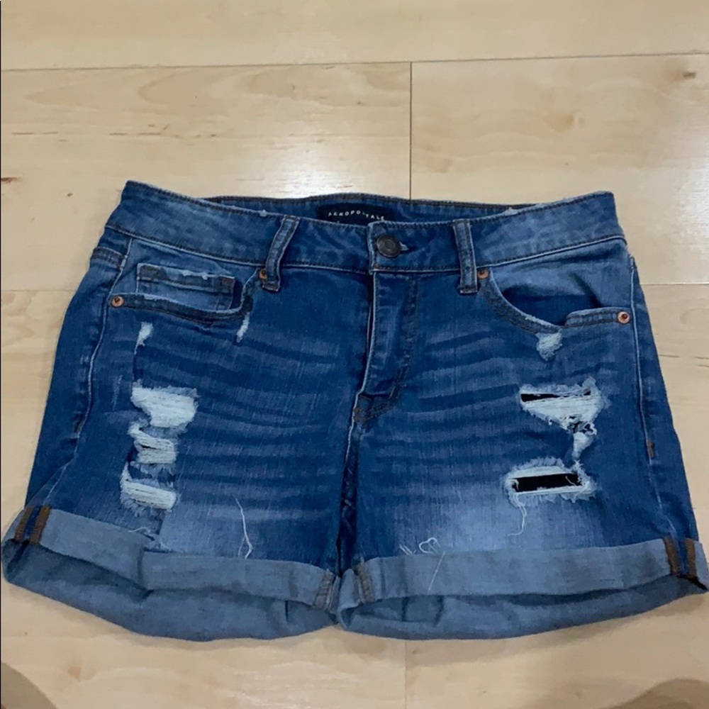 aero denim shorts